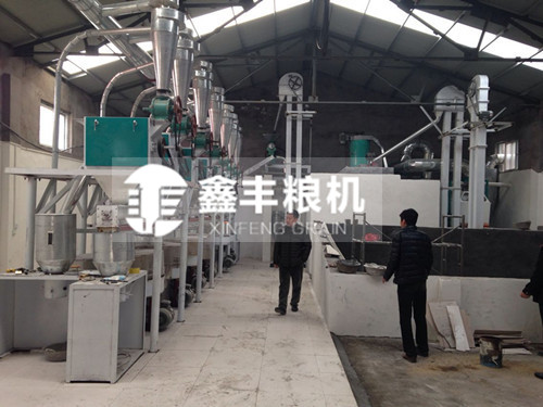 郑州10吨级石磨面粉机械安装案例